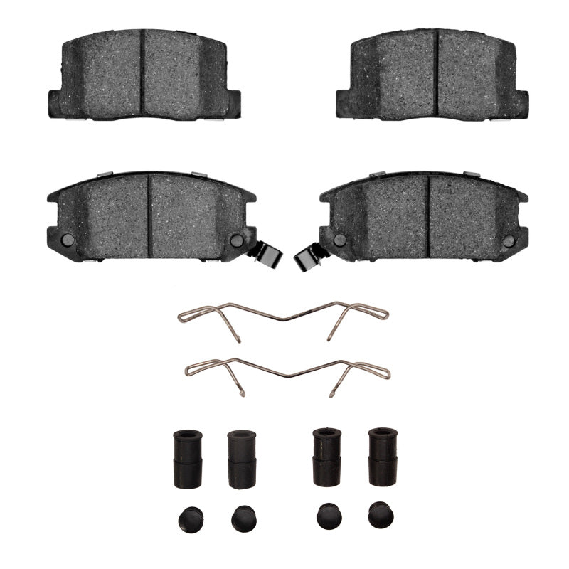 DFC 4000 HybriDynamic rear brake pad set with stainless steel abutment hardware for Toyota MR2.
