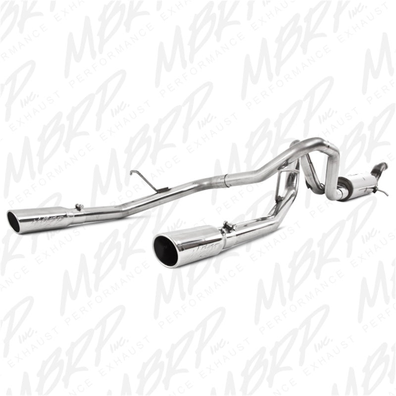 MBRP ARMOR PLUS T409 stainless steel dual split rear exit cat-back exhaust system for 2009-2012 Colorado and Canyon 5.3L