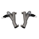 QTP Aggressor exhaust cutout bypass pipes for 2012-2022 Jeep Grand Cherokee and Dodge Durango SRT models.