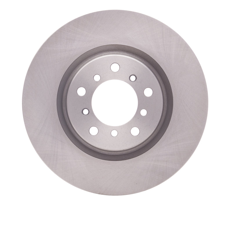 DFC right front brake rotor showing the non-directional silver finish and internal cooling vanes.