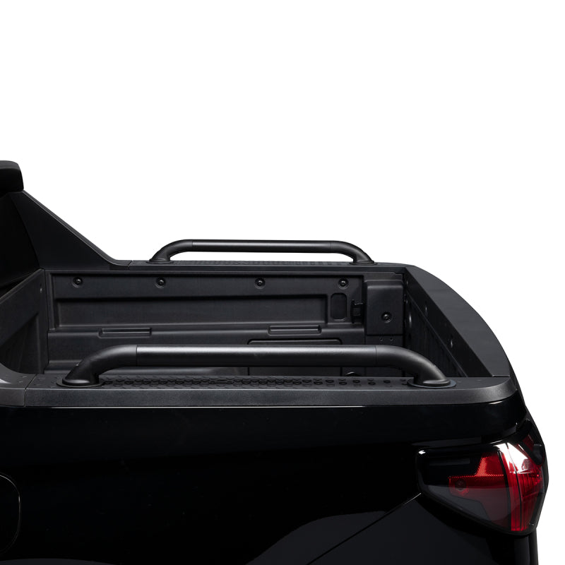 Putco Black SSR Locker Side Rails in powder-coated black stainless steel for 2022-2026 Hyundai Santa Cruz.