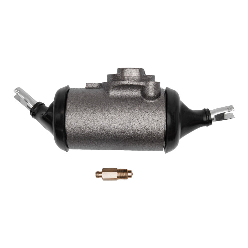 DFC rear brake wheel cylinder with a cast body and protective rubber dust boots for International vehicles.