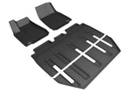 3D MAXpider Kagu Series Black Folding Floor Mat Full Set for 2017-2021 Tesla Model X