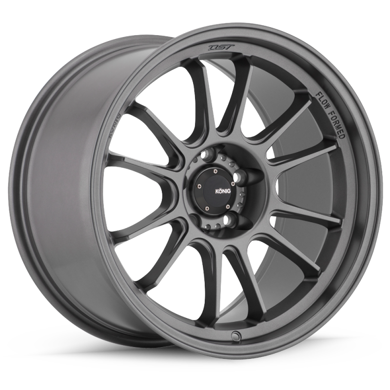 Konig Hypergram 17x9 wheel in Matte Grey finish featuring a 12-spoke design