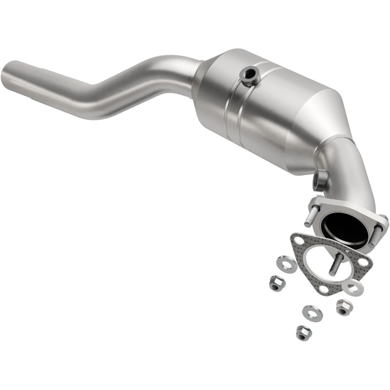 MagnaFlow stainless steel direct-fit catalytic converter for Porsche 911 with included gaskets and Torca clamps.