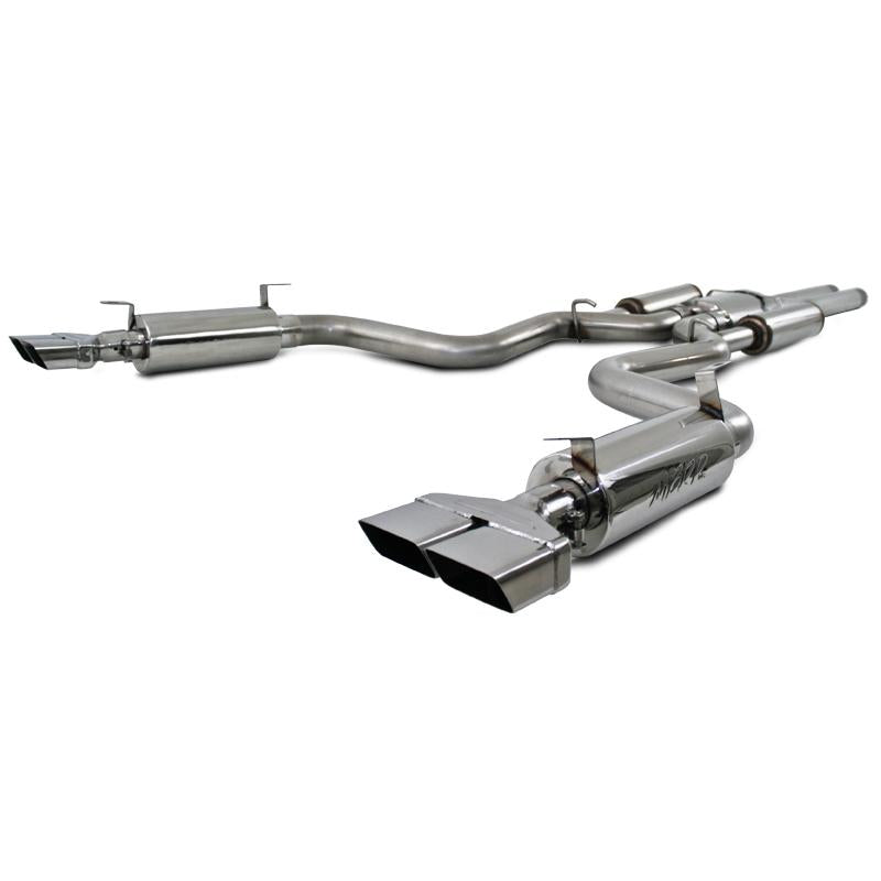 MBRP Armor Pro Series T304 stainless steel dual cat-back exhaust system for 2008-2014 Dodge Challenger SRT8 6.1L