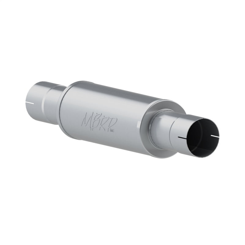 MBRP Armor Lite aluminized steel universal muffler with 4-inch inlet and outlet connections.