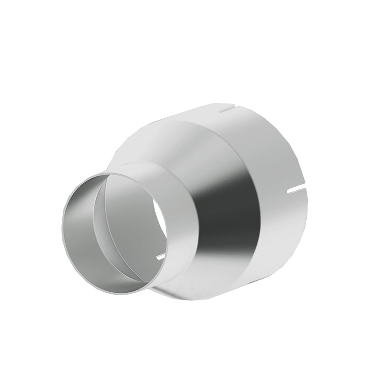 MBRP T409 universal exhaust adapter featuring 4-inch ID to 5-inch ID step-up and 7-inch overall length.