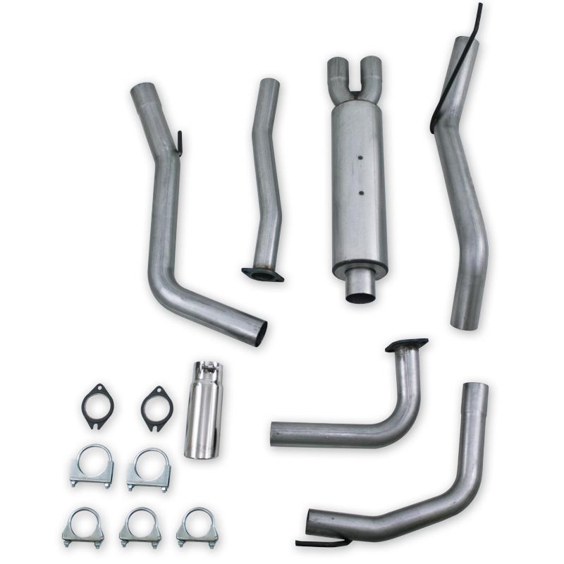 MBRP Armor Lite single side exit cat-back exhaust system with aluminized steel tubing and stainless steel tip