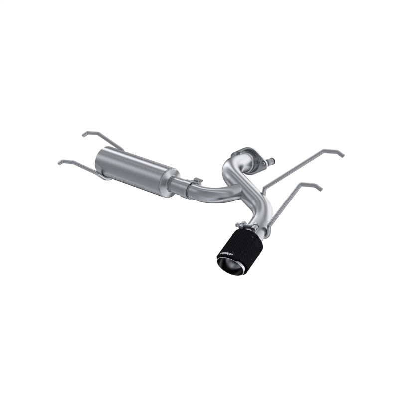 MBRP Armor Pro Series T304 stainless steel axle-back exhaust with 4-inch carbon fiber tip for 2016-2026 Mazda MX-5 Miata.