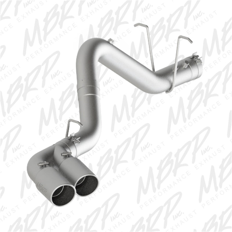 MBRP ARMOR LITE 4-inch aluminized filter-back exhaust with dual side-exit pipes and polished 5-inch stainless tips.