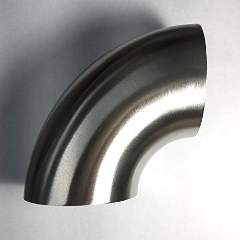 Stainless Bros 1.625 inch 304 stainless steel 90 degree mandrel bend elbow with 1.5D radius and 16 gauge wall thickness