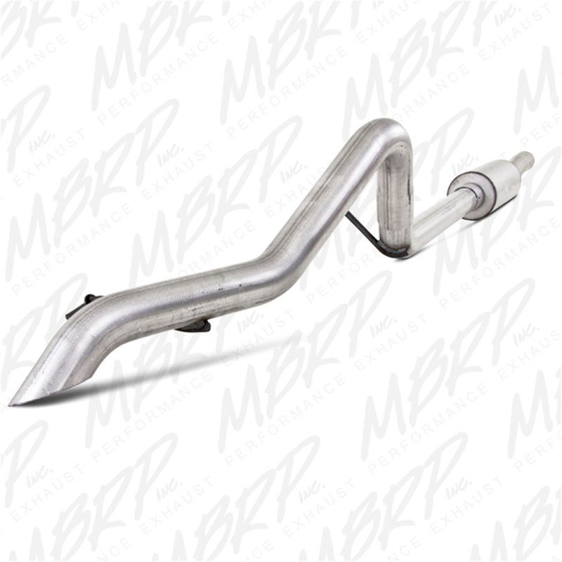 MBRP Armor Lite Series aluminized steel off-road exhaust with muffler and mandrel-bent tailpipe for Jeep Wrangler JK