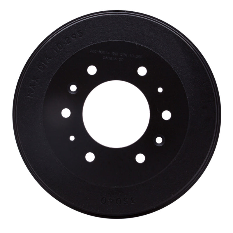 DFC 365-80014 rear mill-balanced brake drum with black high-temperature coating for Mazda B2600.