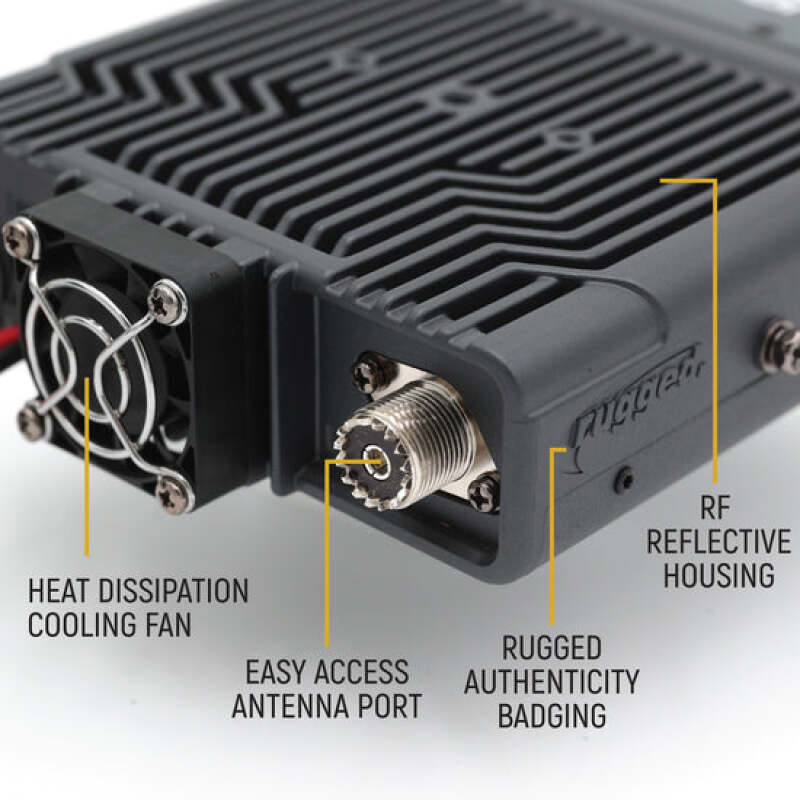 Rugged Radios Rambler G4 GMRS Mobile Radio Kit Lite with Stealth Antenna