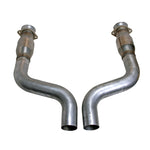 BBK Performance 3-inch short mid-pipe with high-flow catalytic converters and CNC mandrel-bent tubing.