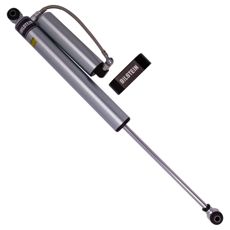 Bilstein B8 5160 remote reservoir rear shock absorber with braided hose and billet mount for Ford F-150 4WD