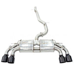 Invidia R400 Valved Cat-Back Exhaust with 76mm Piping and Straight Cut Black Tips for 2022+ Volkswagen Golf R (MK8)