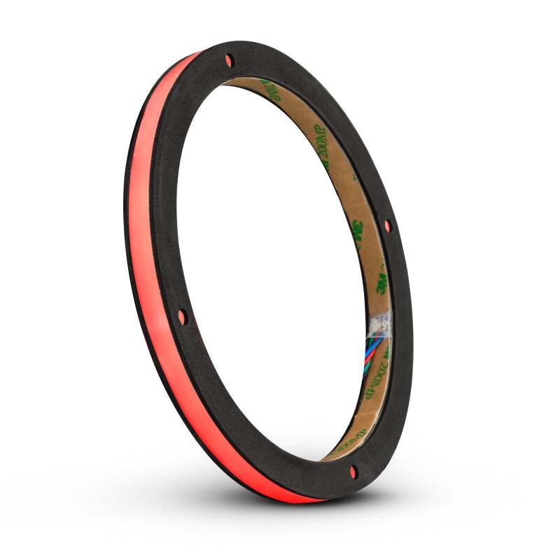 DS18 LRING6 6.5 inch translucent speaker accent ring featuring integrated RGB LED lights for custom audio illumination.