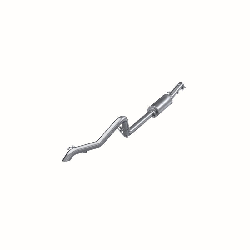 MBRP ARMOR PLUS T409 stainless steel single rear exit cat-back exhaust system for Jeep Wrangler JK.