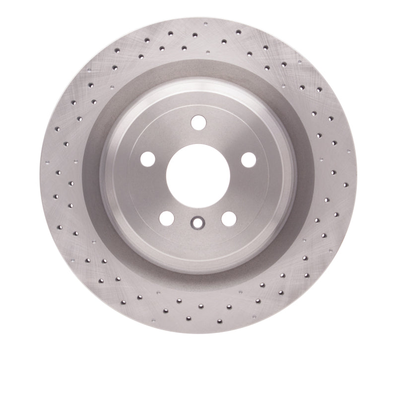DFC Rear Drilled Brake Rotor with cross-drilled holes and precision-machined surface for 2013 Mercedes GL-Class SUVs.