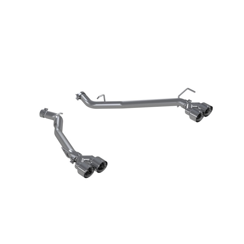 MBRP Armor Lite series aluminized steel axle-back exhaust system with dual quad tips for Ford Explorer and Lincoln Aviator.