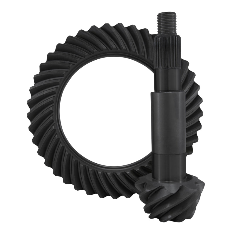 Yukon Gear 5.38 ratio ring and pinion gear set for Dana 60 Reverse Rotation high-pinion front axles.