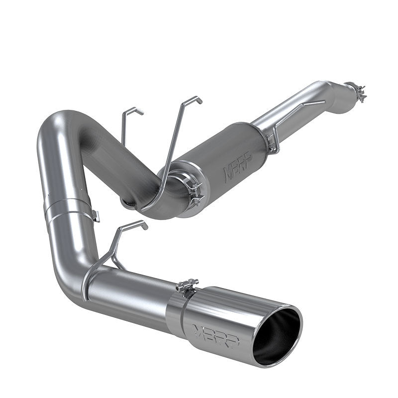 MBRP Armor Lite 4-inch single side exit cat-back exhaust system with stainless steel tip for Ford Super Duty Crew Cab