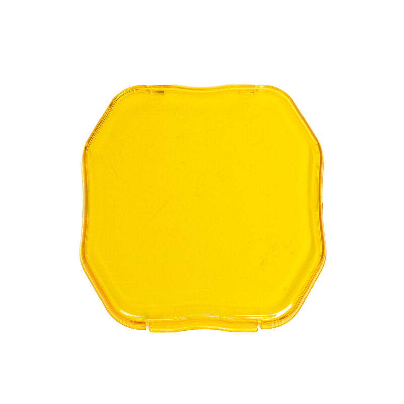 Baja Amber translucent snap-on rock guard for a Baja Designs Squadron 2.0 LED light pod.