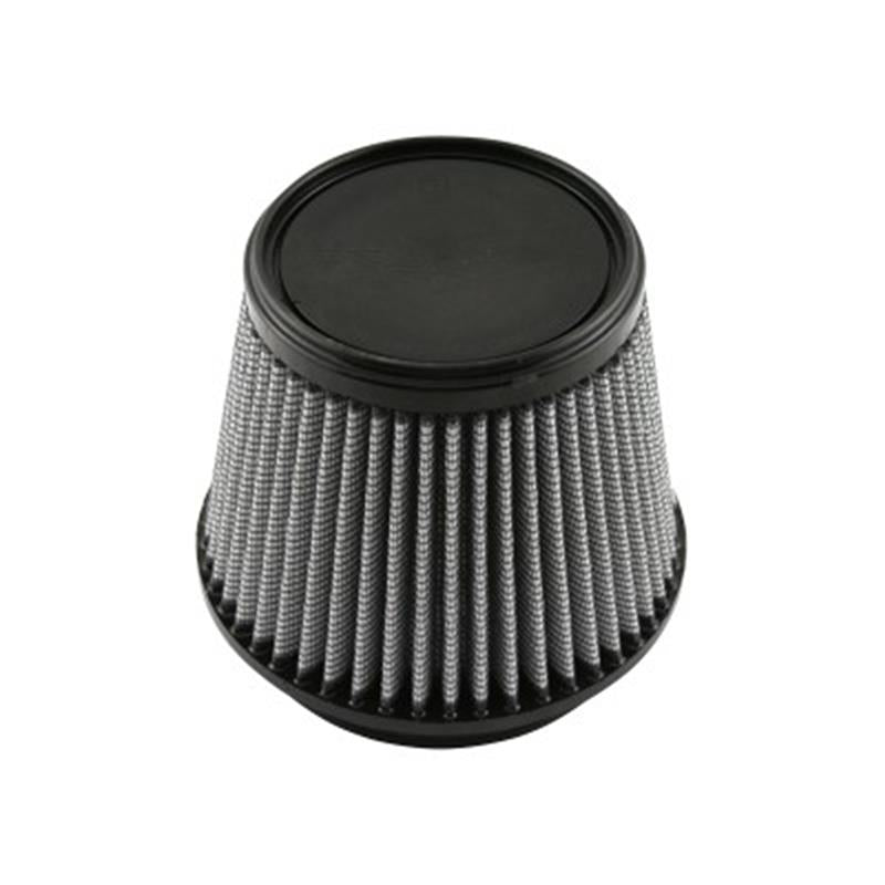 Conical aFe MagnumFLOW Pro DRY S air filter with gray synthetic media and black polyurethane flange