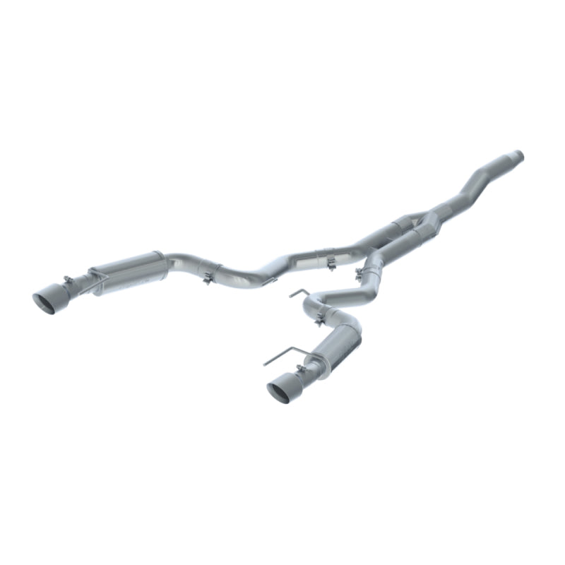 MBRP ARMOR PLUS 3-inch T409 stainless steel cat-back exhaust system with dual tips for 2015-2026 Ford Mustang EcoBoost