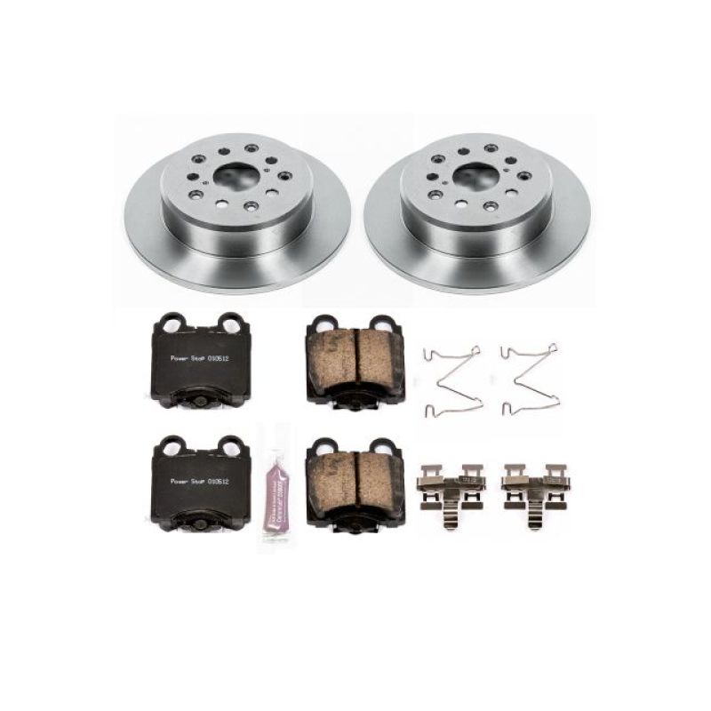 Power Stop KOE1149 Z17 Autospecialty rear brake kit with two replacement rotors and ceramic brake pads