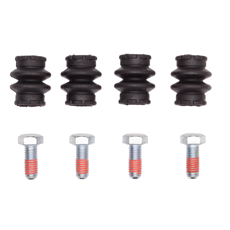 DFC 340-74010 Premium Brake Hardware Kit including metal clips and tension springs for disc brake calipers.