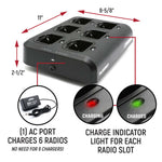 Rugged Radios 6-Pack Bank Charger for GMR2 Handheld Radios