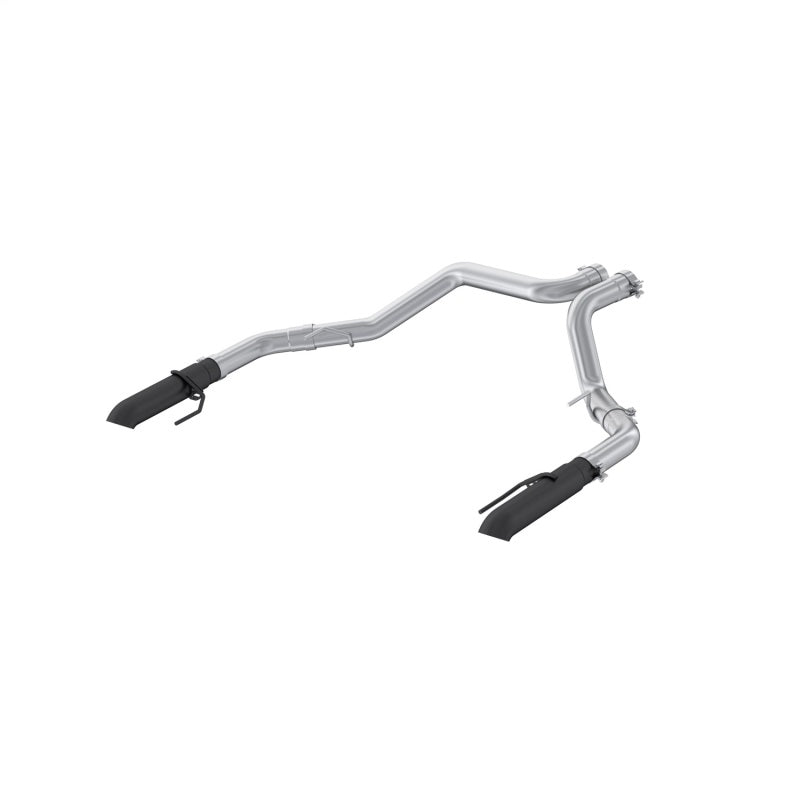 MBRP S5278BLK black T304 stainless steel 3-inch dual rear exit turndown axle-back exhaust for 2022-2026 Ford F-150 Raptor.