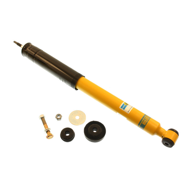 Bilstein B8 Performance Plus front 36mm monotube shock absorber with yellow finish and blue bellows dust boot
