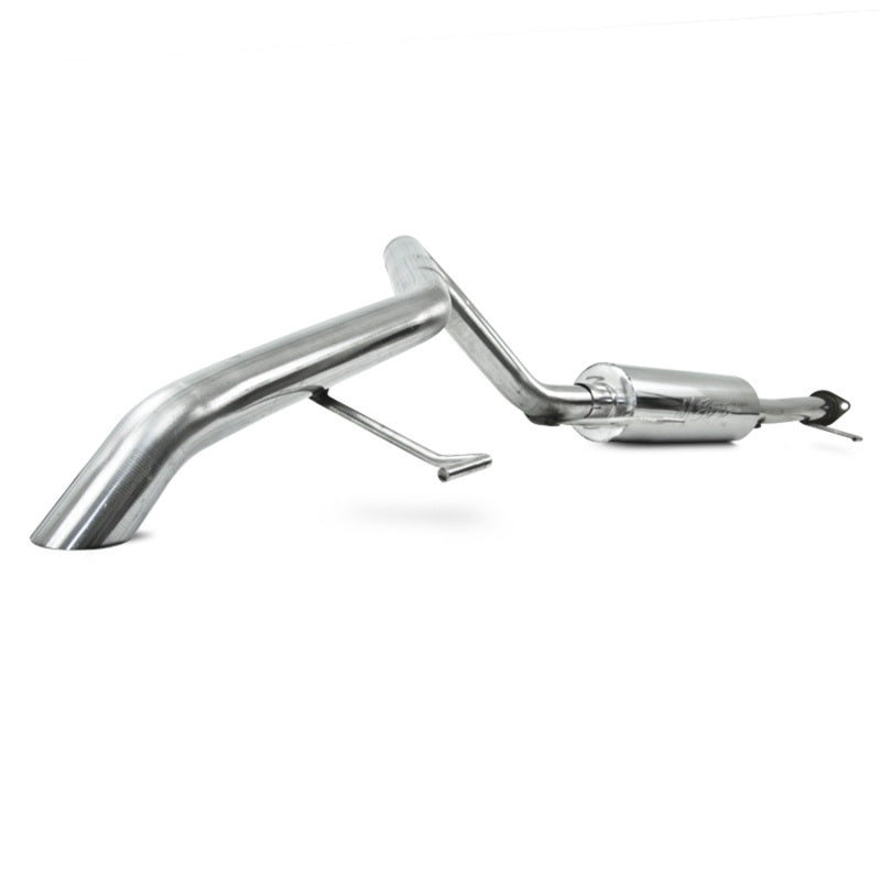 MBRP ARMOR PLUS Series T409 stainless steel cat-back exhaust system with off-road tailpipe for Toyota FJ Cruiser.