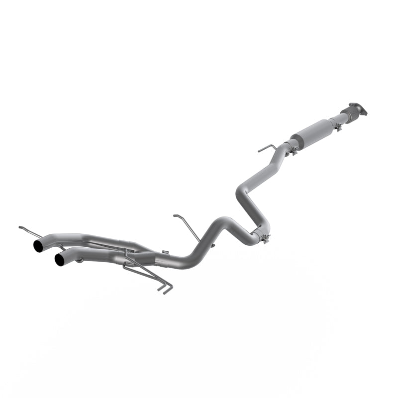MBRP Armor Lite 2.5-inch cat-back exhaust system with mandrel-bent aluminized steel tubing and dual exit tips