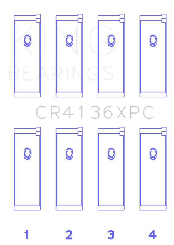 King Polymer Coated Connecting Rod Bearing Set for Select Infiniti & Nissan 1991-2002 (SR20DE/DET RWD 2.0L) Size STDX