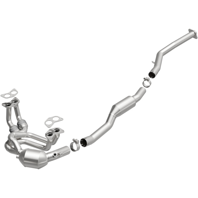 MagnaFlow 23-184 stainless steel direct-fit manifold catalytic converter with integrated exhaust manifold and gaskets