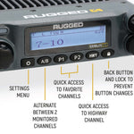 Rugged Radios Rambler G4 GMRS Mobile Radio Kit Lite with Stealth Antenna