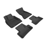 3D MAXpider Kagu Series black custom-fit floor mats with carbon fiber texture for 2009-2017 Audi Q5 and SQ5.