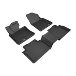 3D MAXpider Kagu Series black three-layer custom-fit floor mats for 2018-2024 Toyota Camry FWD.