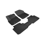 3D MAXpider Kagu Series black floor mats set for first and second rows of a Volkswagen Atlas.