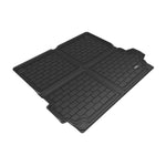 3D MAXpider Kagu black cargo liner with carbon fiber texture for 2019-2024 BMW X5 trunk protection.