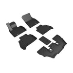 3D MAXpider KAGU black 3-row floor mat set for 2019-2025 BMW X7 G07 6-passenger models.