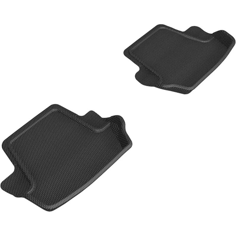 3D MAXpider Kagu Series black textured 2nd row floor mats with anti-skid backing for Porsche 911