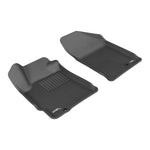 3D MAXpider Kagu Series black front row floor mats with carbon fiber texture for 2007-2012 Nissan Altima.