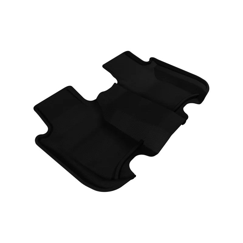 Black 3D MAXpider Kagu Series custom-fit 2nd row floor mats with carbon fiber texture for 2009-2013 Honda Fit.