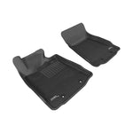 3D MAXpider Kagu Series black 1st row custom-fit floor mats with carbon fiber texture for 2009-2020 Nissan 370Z.